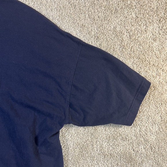 Champion Men Shirt Blue Gray Extra Large Short Sleeve Casual Rugby - Picture 13 of 14